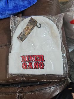 49 ers white beanie