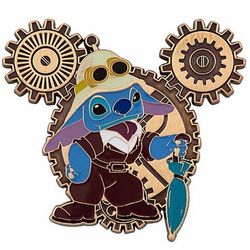 STITCH MICKEY MOUSE GEARS PIN  STEAMPUNK  LE 250