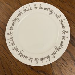 Like New “Be Merry” Fine Bone China Small Plate or Platter by Ciroa 