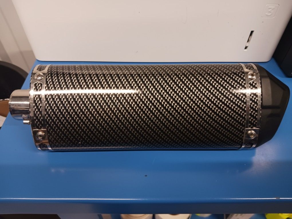 Motorcycle Exhaust Pipe Carbon Fiber Look
