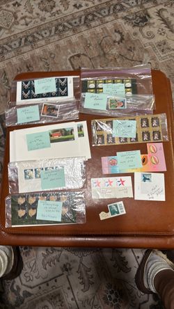 Stamp lot and cards already stamped 20.00 firm