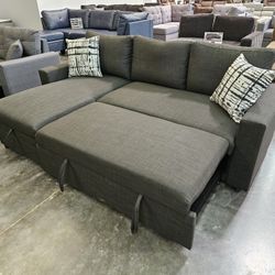 Brand New Sectional With Pull Out Bed & Storage Chaise $479 