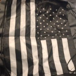 American Flag Knapsack (Drawstring)