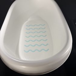LÄTTSAM Baby bath, white/turquoise