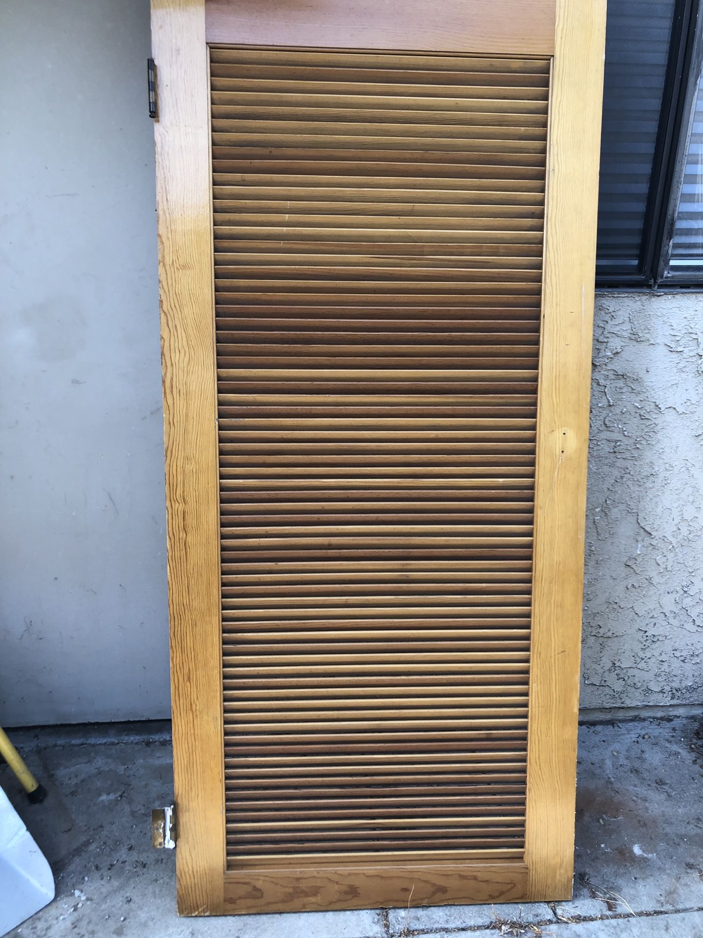 Vintage wood louver door