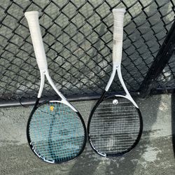 HEAD SPEED MP TENNIS RACKET NEW STRINGS PRICE IS FOR BOTH RACKETS WILSON YONEX PRINCE BABOLAT