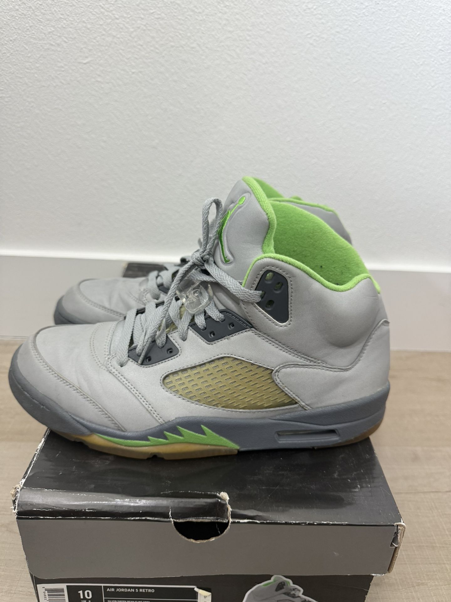  Air Jordan 5 Retro Green Bean 2006 Sz 9.5