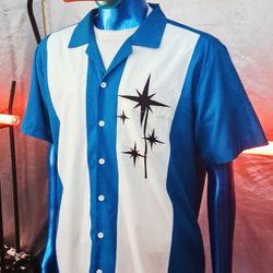 Hardaddy Bowling Shirt Men’s XL Blue White 