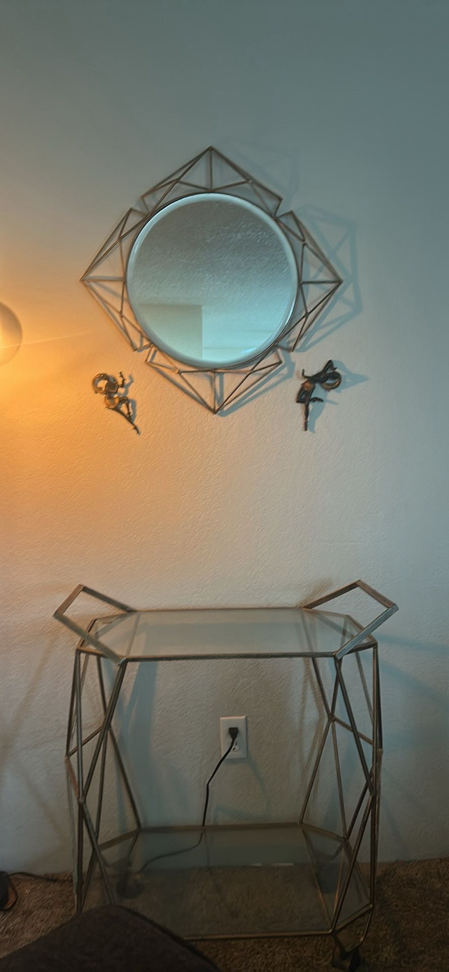 Bar Cart and matching Mirror