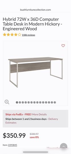 6’x 3’ drafting table by Bush furniture