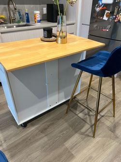 Modern Rolling Kitchen Island / Cart