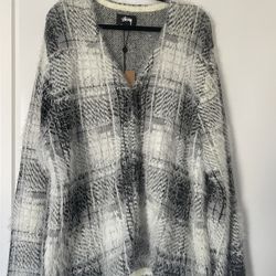 Men’s Stussy Hairy Plaid Cardigan 