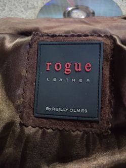 Brown rogue leather button up jacket