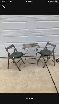 3pc Wood Bistro Patio Set