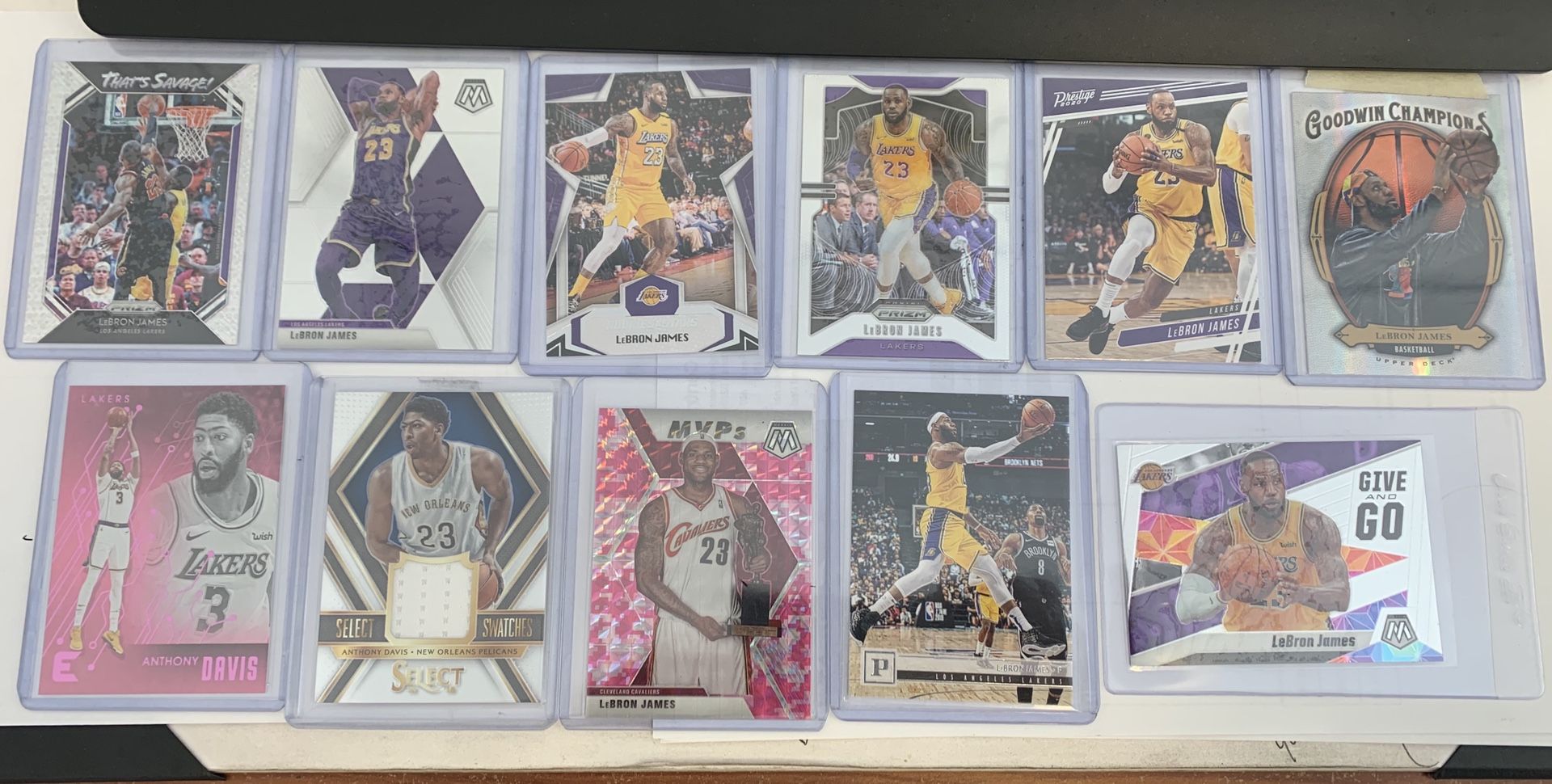 LEBRON JAMES AND ANTHONY DAVIS LOT 🏀 would be down to trade for boxes of Mosaic donruss or baseball Topps Chrome