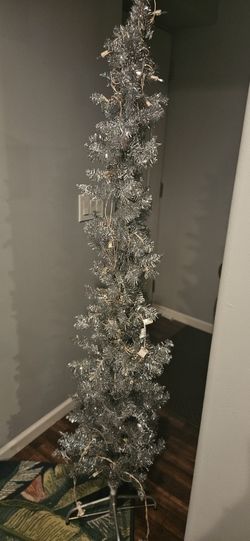 Pre Lit Tinsel Charlie Brown Tree 