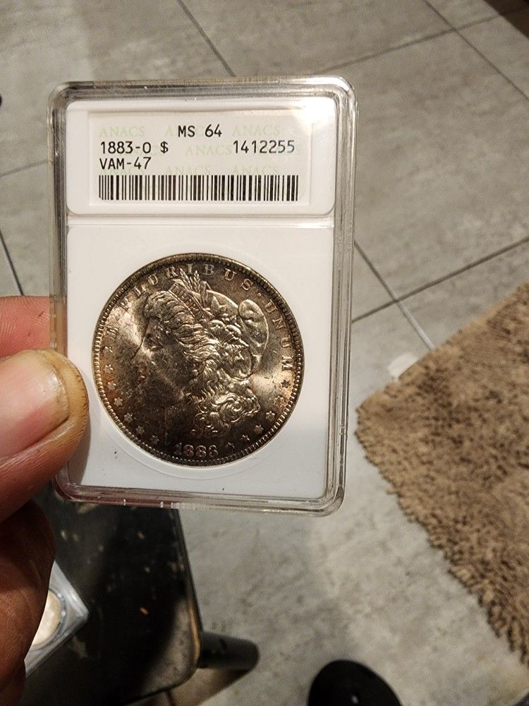 1883-O Morgan Ms64 Vam47 Graded With Error