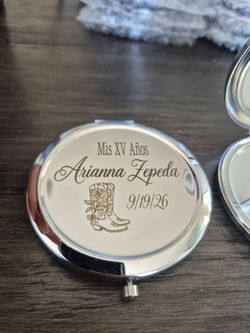Recuerdos quinceañera sweet 15,16, espejos, personalizados, mirrors,Keepsakes, engraved, grabados,personalizados