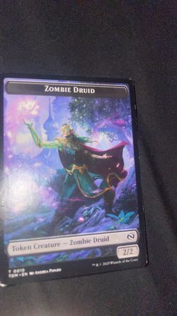 MTG Zombie Druid Token Card TDM