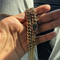 24" Gold Plated Cuban Link Chain 
