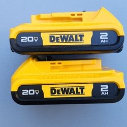 Dewalt 20v Batteries 2.0 Ah Brand New Price For Both 