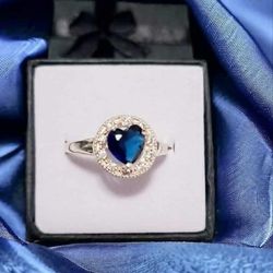Anillo Corazón Azul 