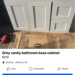 Grey Bathroom Vanity Cabinet 
