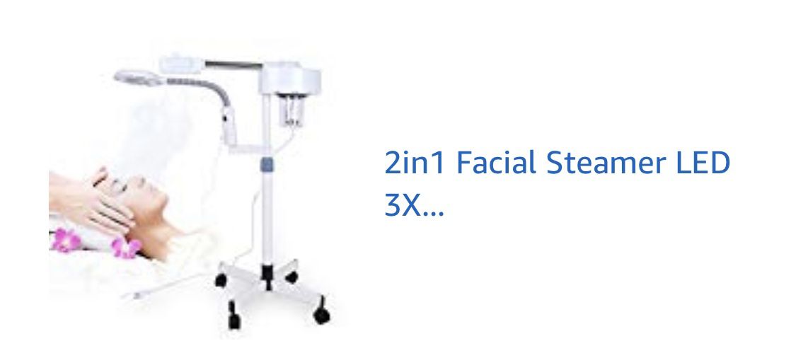 Facial steamer and magnifying lamp
