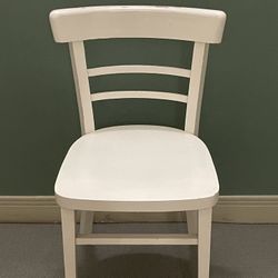 Strong, Small, White-Painted Solid Hardwood Desk Chair - posted price is firm.