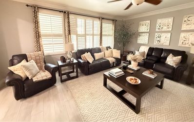 Leather recliner sofas. 3 piece set