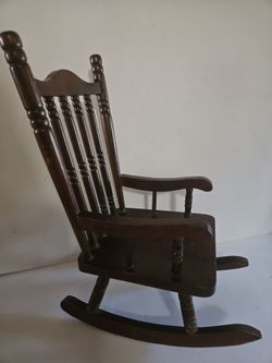 Doll Size Wood Rocking Chair ,  15" height
