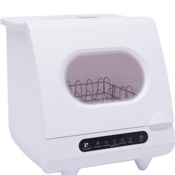 1200W Countertop Dishwasher Portable Compact Dishwasher Fit Small Apartments 5 Programs

