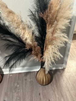 Pampas grass and vase