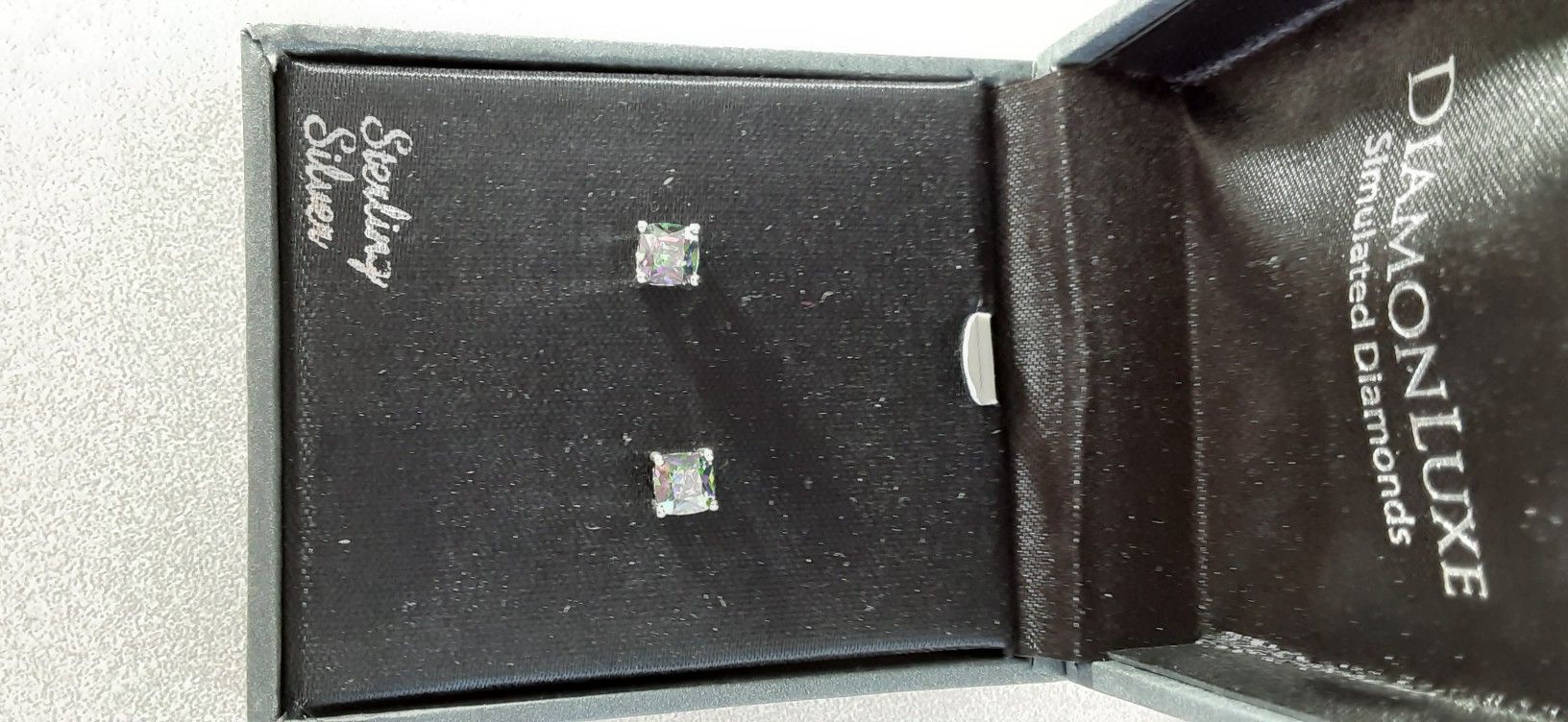 Cubic zirconia topaz stud earring set