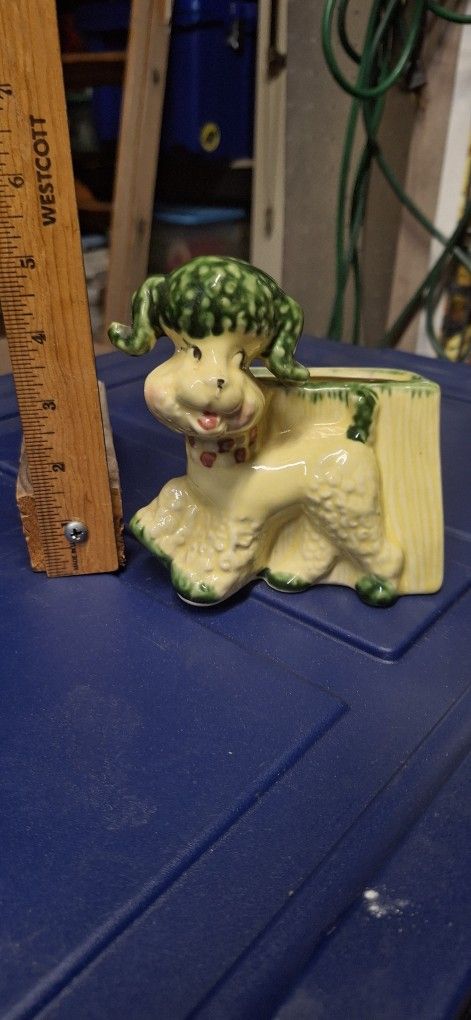 Antique Poodle Planter