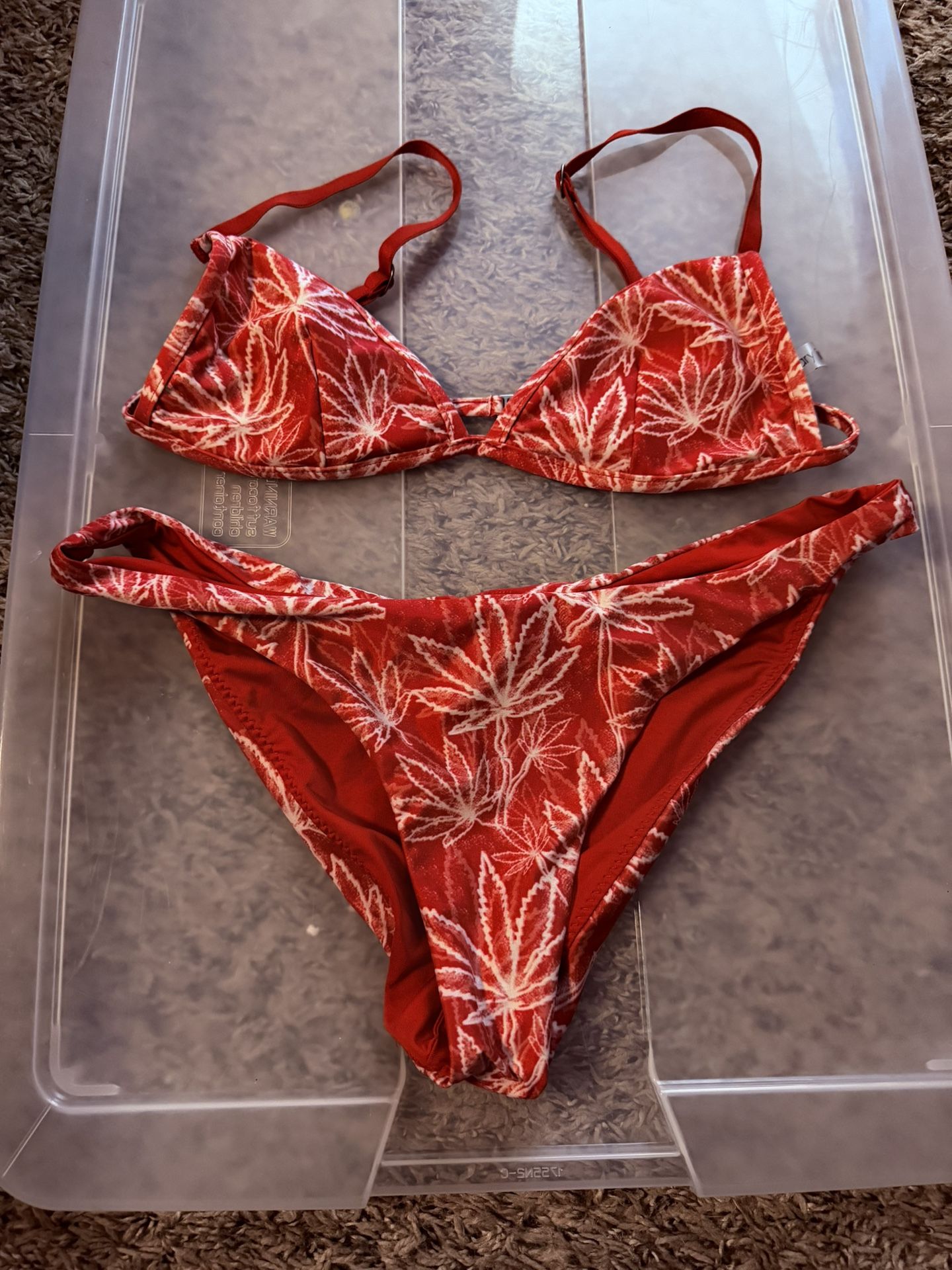$5 Red Mary Jane Bikini Medium