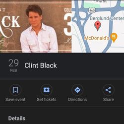 Clint Black Tickets For Roanoke, VA