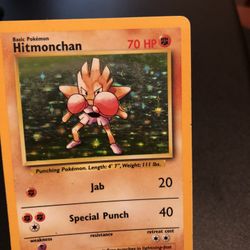 Rare Holo Hitmonchan Pokémon Card