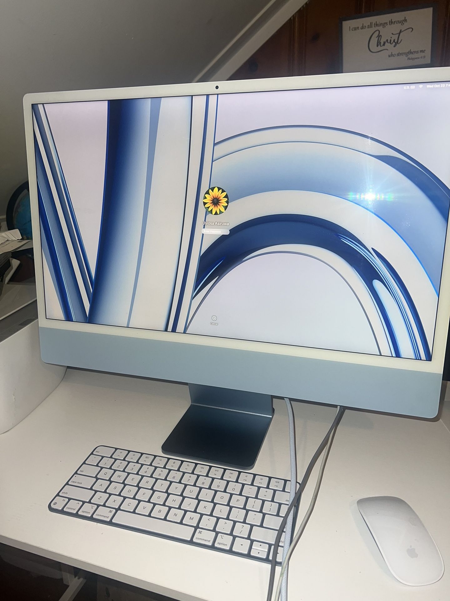 iMac 24in M3 8g, 256 Storage (color blue)