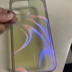 iPhone 12 Pro Max clear phone case with iridescent