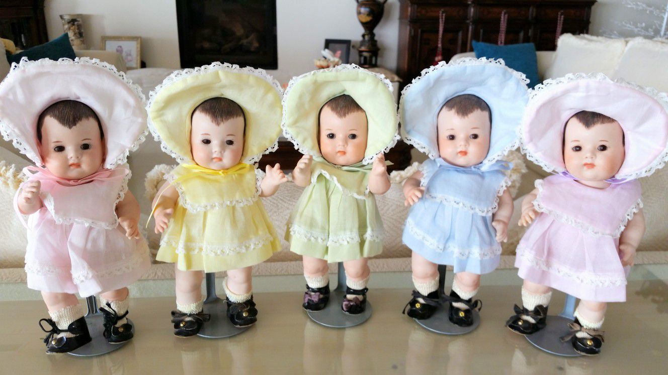 Quintuplet Porcelain Dolls