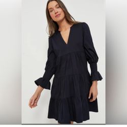 Pomander Place Navy Cotton Poplin Kenzo Dress