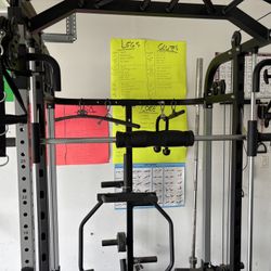 Multifunctional Power Cage Rack with Smith Bar