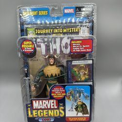 The ToyBiz 2006 Marvel Legends Loki Variant action figure comes with a rare Onslaught Series BAF piece, adding to its collectible value. This original