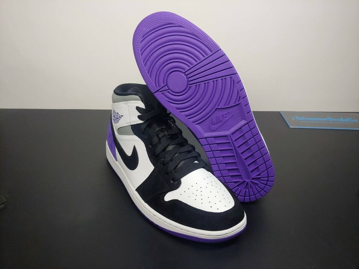 Nike Air Jordan 1 Retro Mid SE Court Purple White Black Size 14 Men