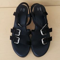 ReadySalted Chunky Platform Block Heel Sandals | Women's Size 8