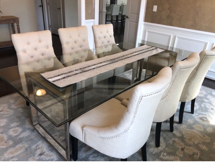 Mirrored dining room set