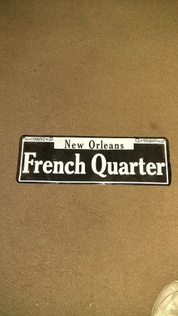 New Orleans French Quarter Tin Sign