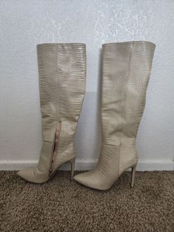 Fashion Nova snake skin boots