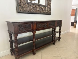 Console Table Natural Wood